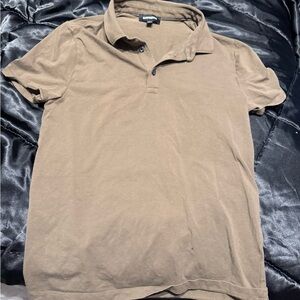 Express Brown Polo Shirt Classic Design